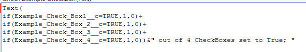 Check Box Formula